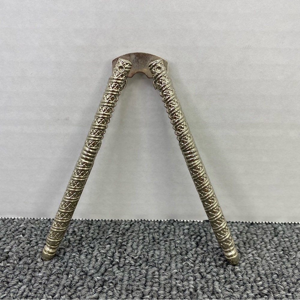 Vintage Silverplate Metal Nutcracker/Seafood Cracker Etched Textured Holiday